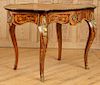 LOUIS XV BRONZE MOUNTED INLAID CENTER TABLE 1950