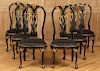 LOT OF 6 PAINTED ENGLISH STYLE DINING CHAIRS