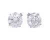 14k White Gold 10TCW Stud Earrings with GIA Certificate