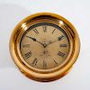 Reloj de pared Waltham. Estados Unidos, siglo XIX. Star Brass MF6. Co. Boston Mass. Elaborado en latón y cobre, con llave.