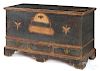 Pennsylvania or Southern painted pine dower chest