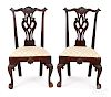 Pair of Philadelphia Chippendale walnut chairs