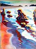 Mark David Gottsegen (1948-2013) Beach Rocks, Bandon, Oregon, 1989, Acrylic on paper laid on board,