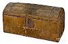 Leather covered immigrants trunk