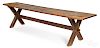 Large American pine and oak trestle table