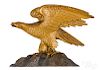 Carved and gilded eagle plaque