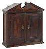 New England Chippendale mahogany hanging cupboard