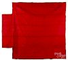 Red quilted bedspread