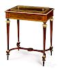 French marquetry and ormolu mounted wine table