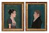 Attributed to Jasper Miles (American, 1782-1849) Oils on Board, Lot of Two