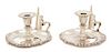 A Pair of William IV Silver Candlesticks with Snuffers, Rundell, Bridge & Rundell, London, 1827, each with imperial crest