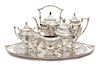 An American Silver Eight-Piece Tea and Coffee Service, Hardy & Hayes Co., Pittsburgh, PA, 20th Century,