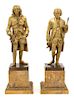 A Pair of Grand Tour Gilt Bronze Figures Height 18 inches.