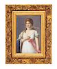 A French Painted Porcelain Plaque Height 5 3/4 x width 4 inches.