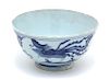 A Chinese Blue and White Porcelain Bowl Height 3 1/2 x diameter 7 inches