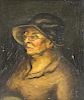 SLOAN, John (attr.). Oil on Canvas. An Old Woman
