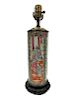 Rose Medallion Vase Mounted as a Lamp.