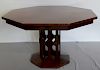 MIDCENTURY. Octagonal Top Pedestal Table with
