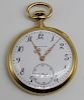JEWELRY. 18kt Gold Marcus & Co. Pocket Watch.
