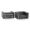 LE CORBUSIER; CASSINA Pair of Grand Confort chairs