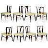 TOMMI PARZINGER; CHARAK Set of dining chairs