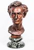 A Rare Bronze Bust of Abraham Lincoln by Leonard Wells Volk (1828-1895), ca. 1914,