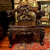 Antique Chinese Carved Hardwood Throne Chair