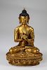 Sino-Tibetan Gilt Bronze Vairochana Buddha