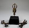(3) Early Antique Vajra Bell Handle, Ghanta Set