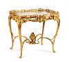 A Louis XV Style Gilt Bronze Table Height 30 x width 33 x depth 27 1/2 inches.