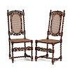 A Set of Six Renaissance Revival Dining Chairs Height 46 1/2 inches.
