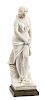 An Italian Marble Figure Height 34 inches.