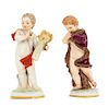 Two Meissen Porcelain Figures Height of taller 5 1/4 inches.