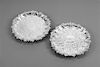 A Pair of Scottish George III Silver Salvers, James & William Marshall, Edinburgh, 1803, of circular form, the rim worked with r