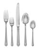 A French Silver-Plate Flatware Service, Christofle, Paris, 20th Century, Aria pattern, comprising: 15 dinner knives 10 dinner fo