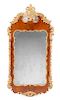 A George II Parcel Gilt Mahogany Mirror Height 50 1/2 x width 24 inches.