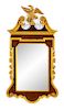 A George II Style Parcel Gilt Mahogany Mirror Height 55 x width 28 3/8 inches.