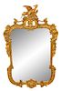 A George II Style Giltwood Mirror Height 50 1/2 x width 30 1/4 inches.