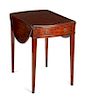A George III Mahogany Pembroke Table Height 27 x width 28 x depth 18 inches (closed).