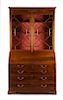 A George III Style Mahogany Secretary Bookcase Height 84 1/4 x width 45 1/2 x depth 20 1/2 inches.
