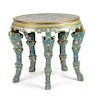 A Chinese Cloisonne Center Table Height 30 x diameter of top 35 inches.