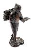 A Japanese Bronze Figure Height 18 1/2 inches.