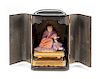 A Japanese Lacquered Shrine Height 30 x width 20 1/2 x depth 15 inches.