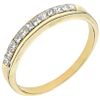 A diamond 14K yellow gold half eternity ring.