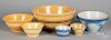Yellowware and stoneware mixing bowls
