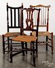 Three New England Queen Anne side chairs