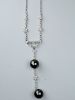 18k White Gold & Tahitian Pearl Necklace