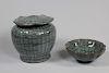 (2) Pieces, Chinese Crackleware Vessels