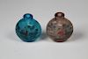 (2) Chinese Reverse Painted Glass Snuff Bottles