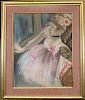 20th C. Signed Pastel Portrait of a Ballet Dancer